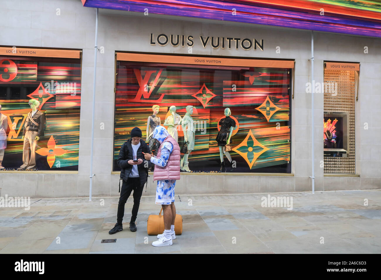 April 2019. London. A View Of The Louis Vuitton Store On Bond