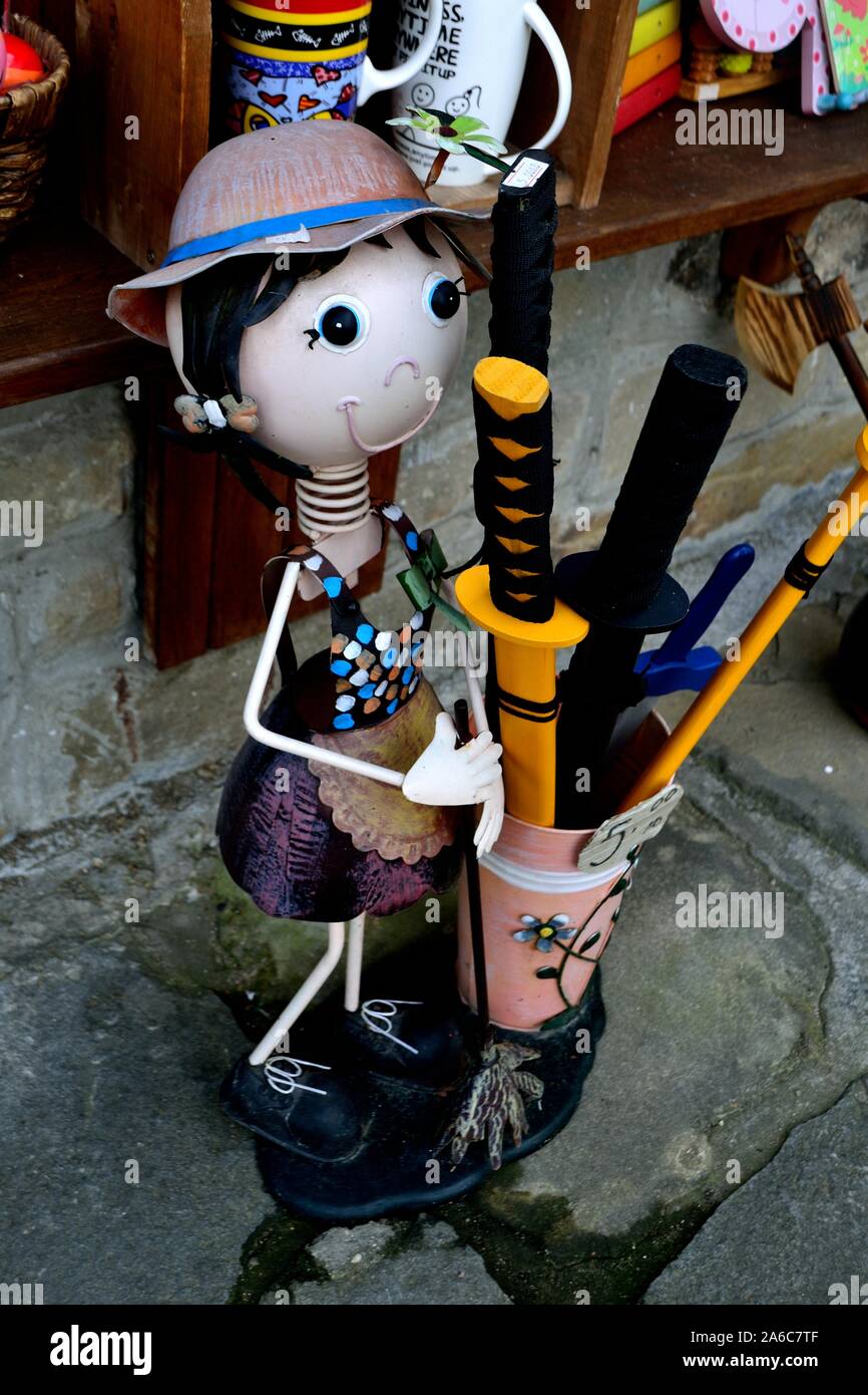 SellingTypical souvenirs in TRYAVNA -Balkans - BULGARIA Stock Photo