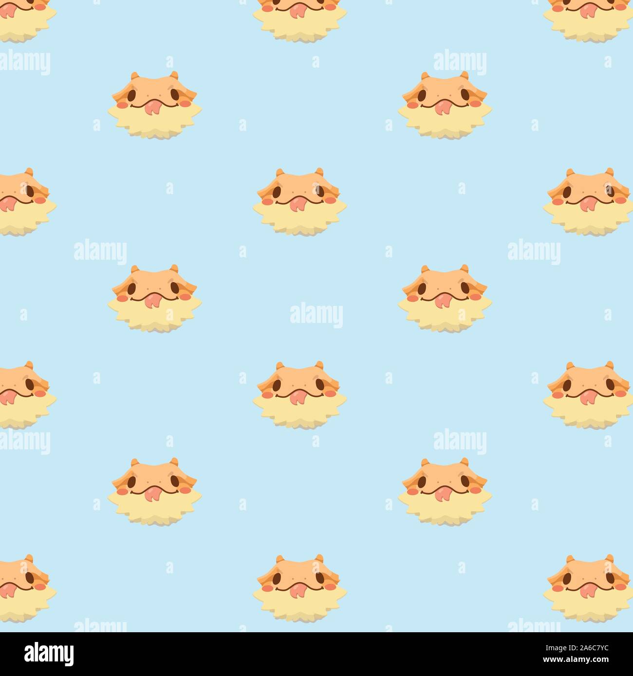 Vector seamless pattern of cute cartoon dragons Stock Vector Image ...
