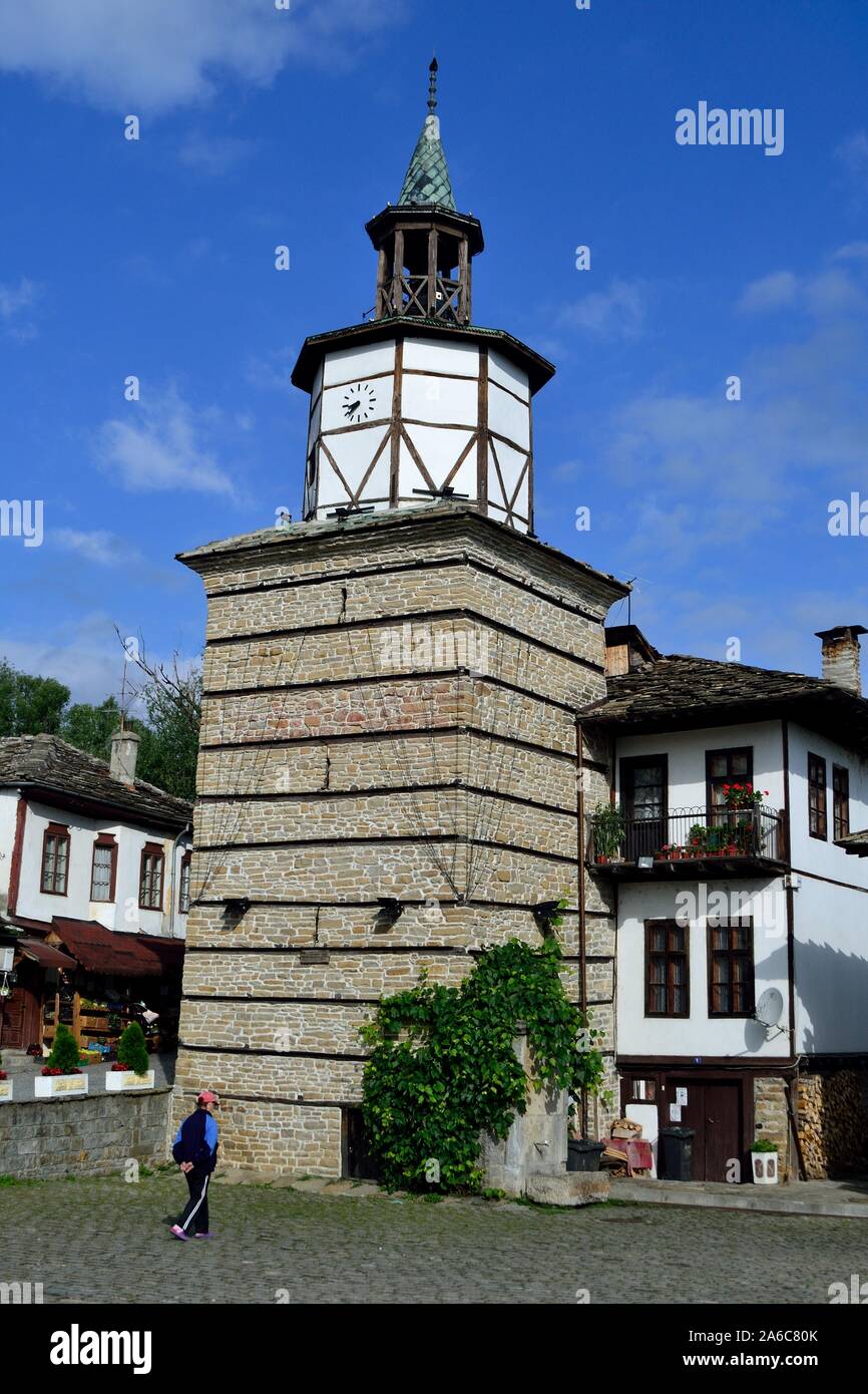 clock tower in TRYAVNA Balkans BULGARIA Stock Photo Alamy