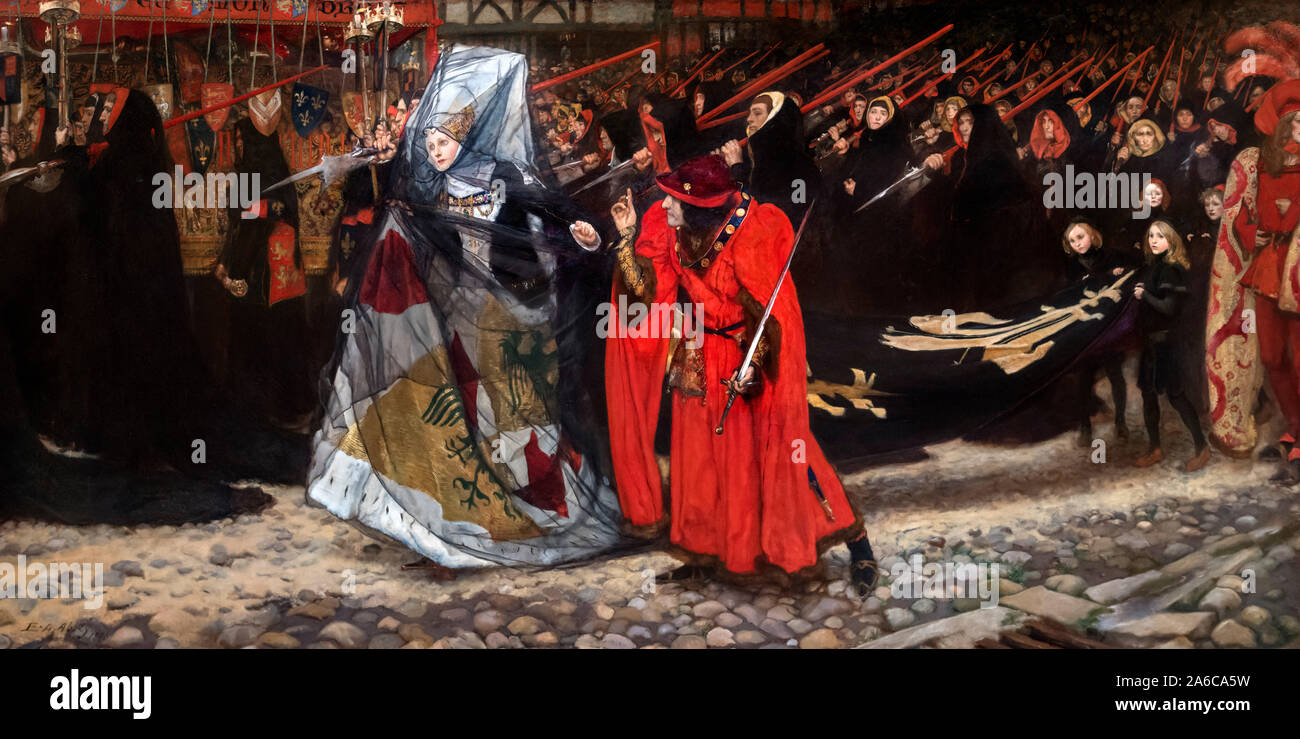 Richard, Duke of Gloucester, and the Lady Anne by Edwin Austin Abbey, (1852-1911), oil on canvas, 1896. An illustration of Richard III by William Shakespeare. Stock Photo