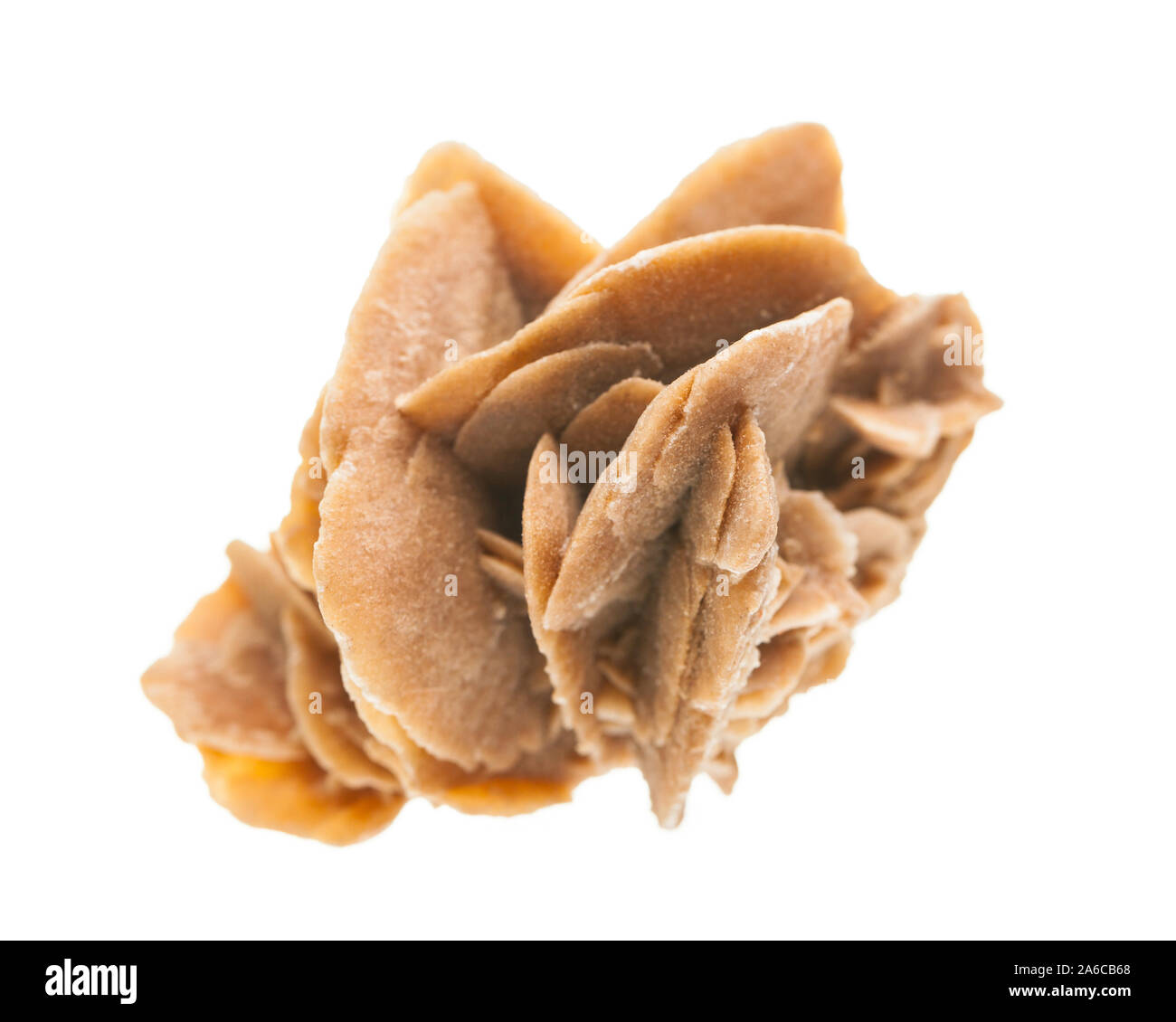 Minerals: desert rose isolated on white background Stock Photo