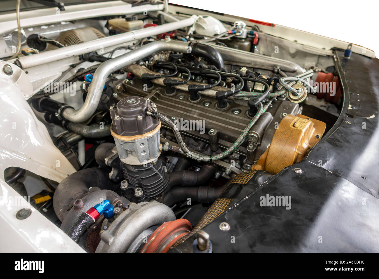 Audi Quattro S1 Rally Car Engine Stock Photo