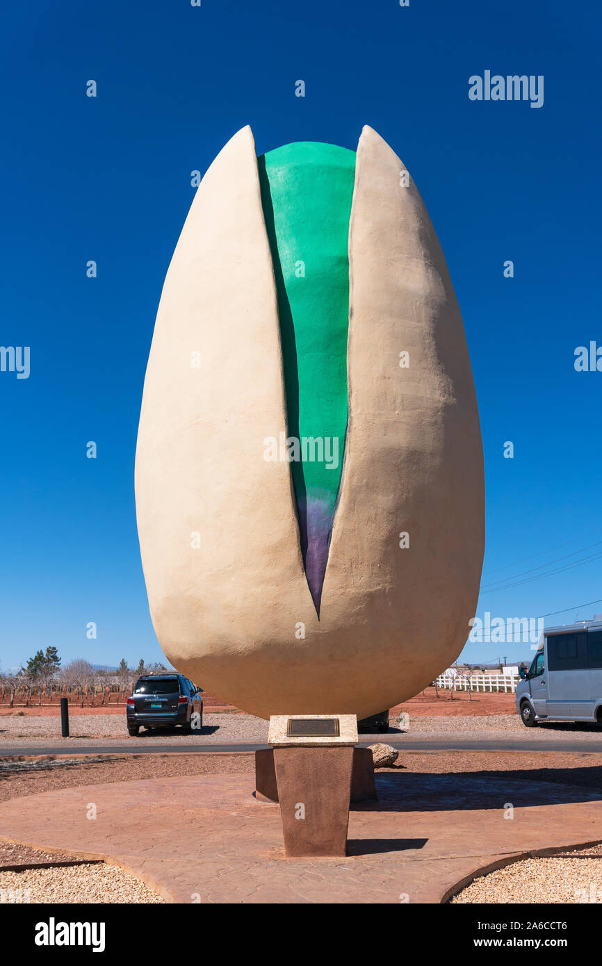 The World's Largest Pistacio roadside attraction at McGinn's Pistacio Tree Ranch in Alamogordo, New Mexico, USA Stock Photo