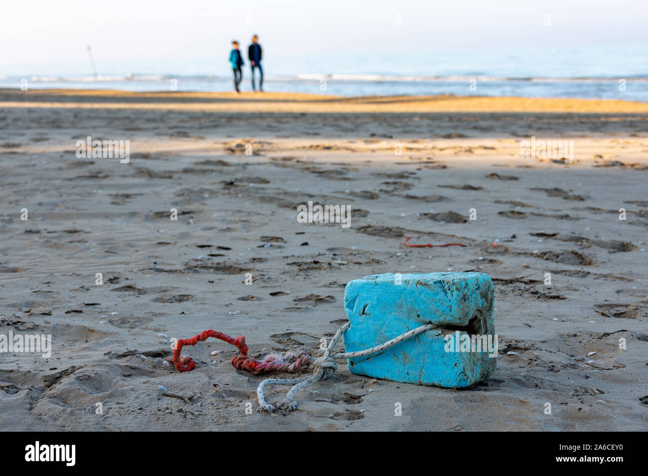 plastic fishing buoys and ropes in Scarborough Yorkshire Stock Photo - Alamy