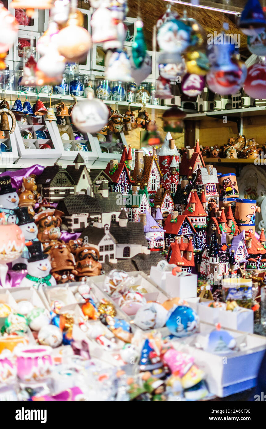 Close up of Christmas market in Prague. Stock Photo