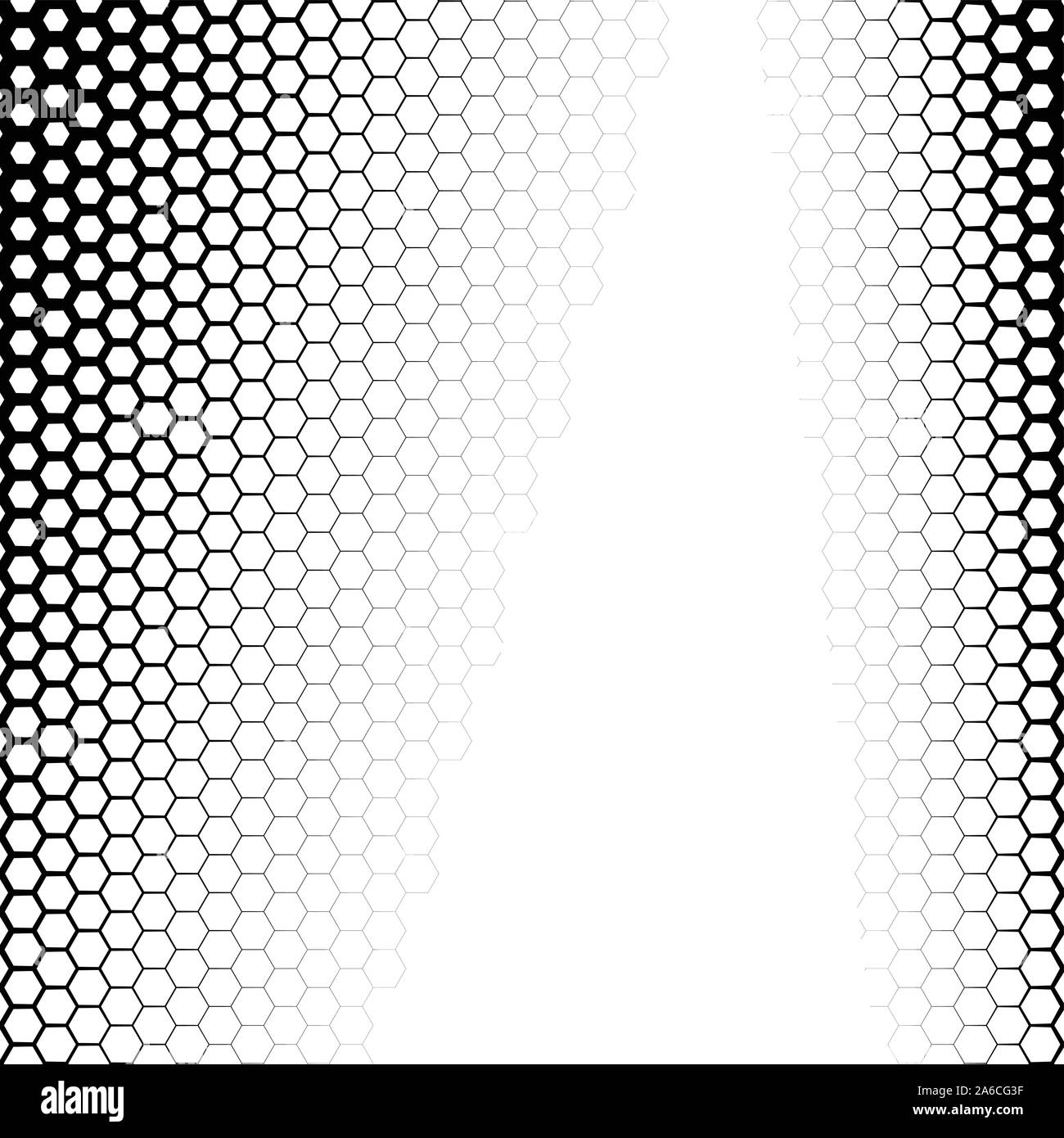 Background with gradient of black and white hexagons Stock Vector Image ...