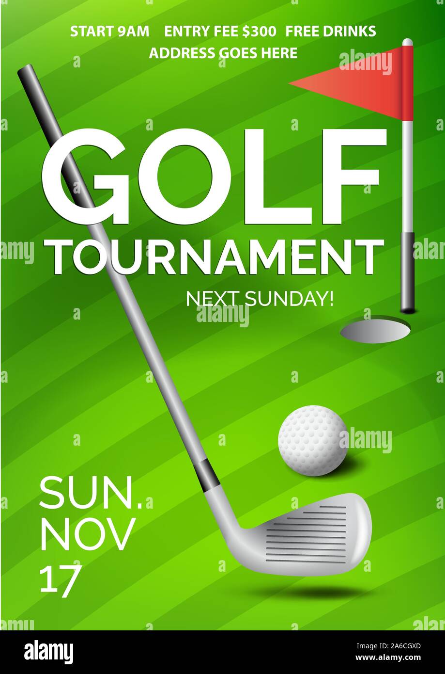 Golf Tournament Flyer  Golf tournament, Free golf, Golf