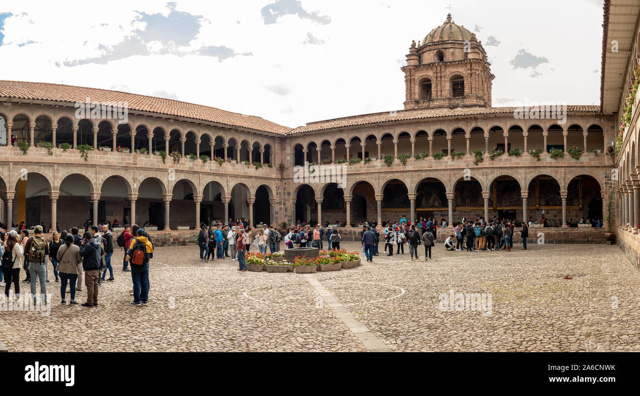 The Coricancha temple in Central Cusco Peru Stock Photo