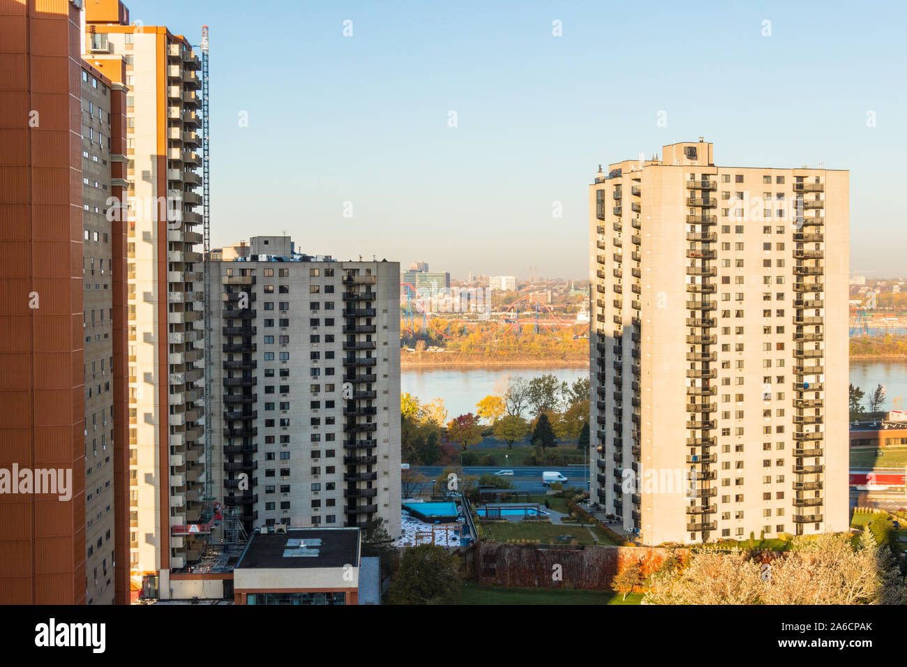 longueuil, Quebec, Canada, October 2019 Morning Panoramic View
