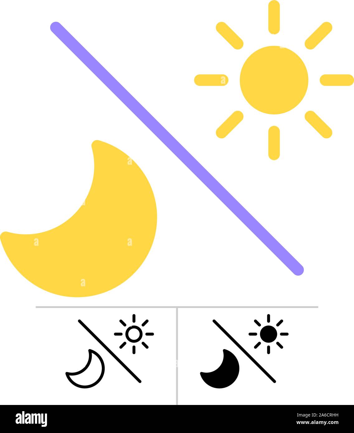 Sun And Moon Icon Vector. Sign of Sun and Moon Illustration isolated on  white background Stock Vector Image & Art - Alamy