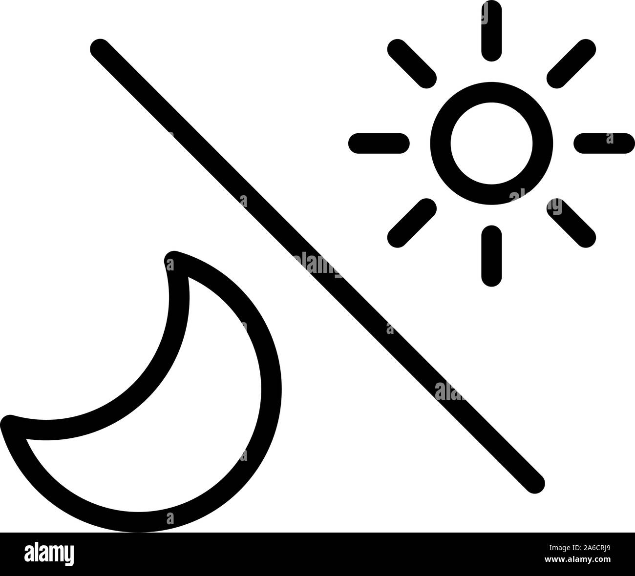 Sun And Moon Icon Vector. Sign of Sun and Moon Illustration isolated on white background Stock Vector