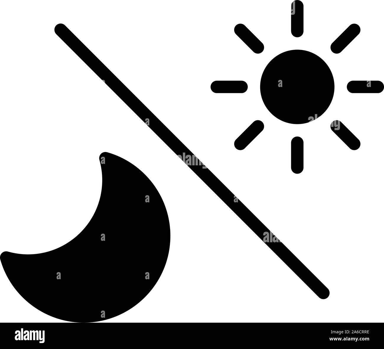 Sun And Moon Icon Vector Sign Of Sun And Moon Illustration Isolated On