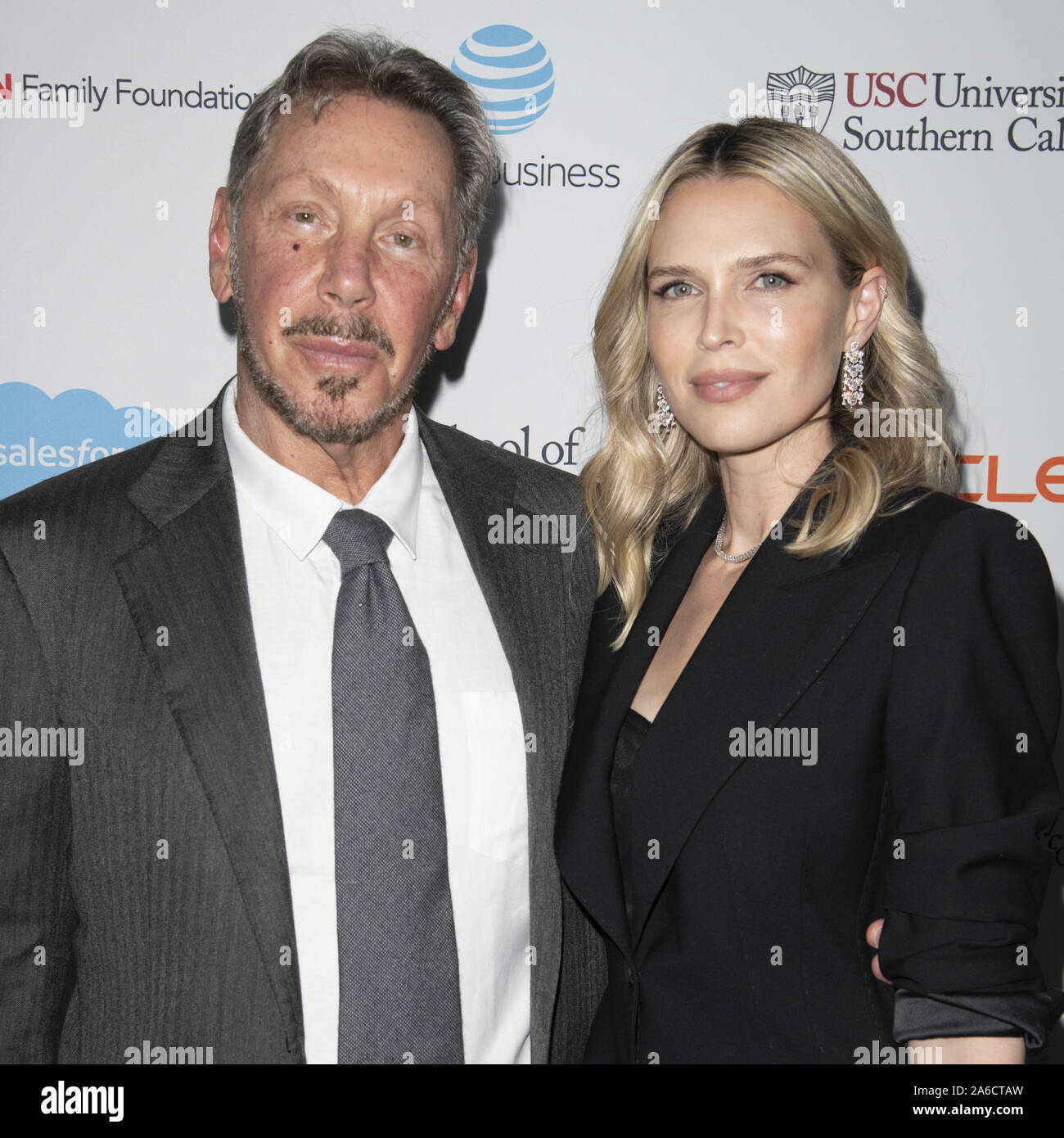 October 24, 2019, Los Angeles, California, USA LARRY ELLISON and SARA(03)
