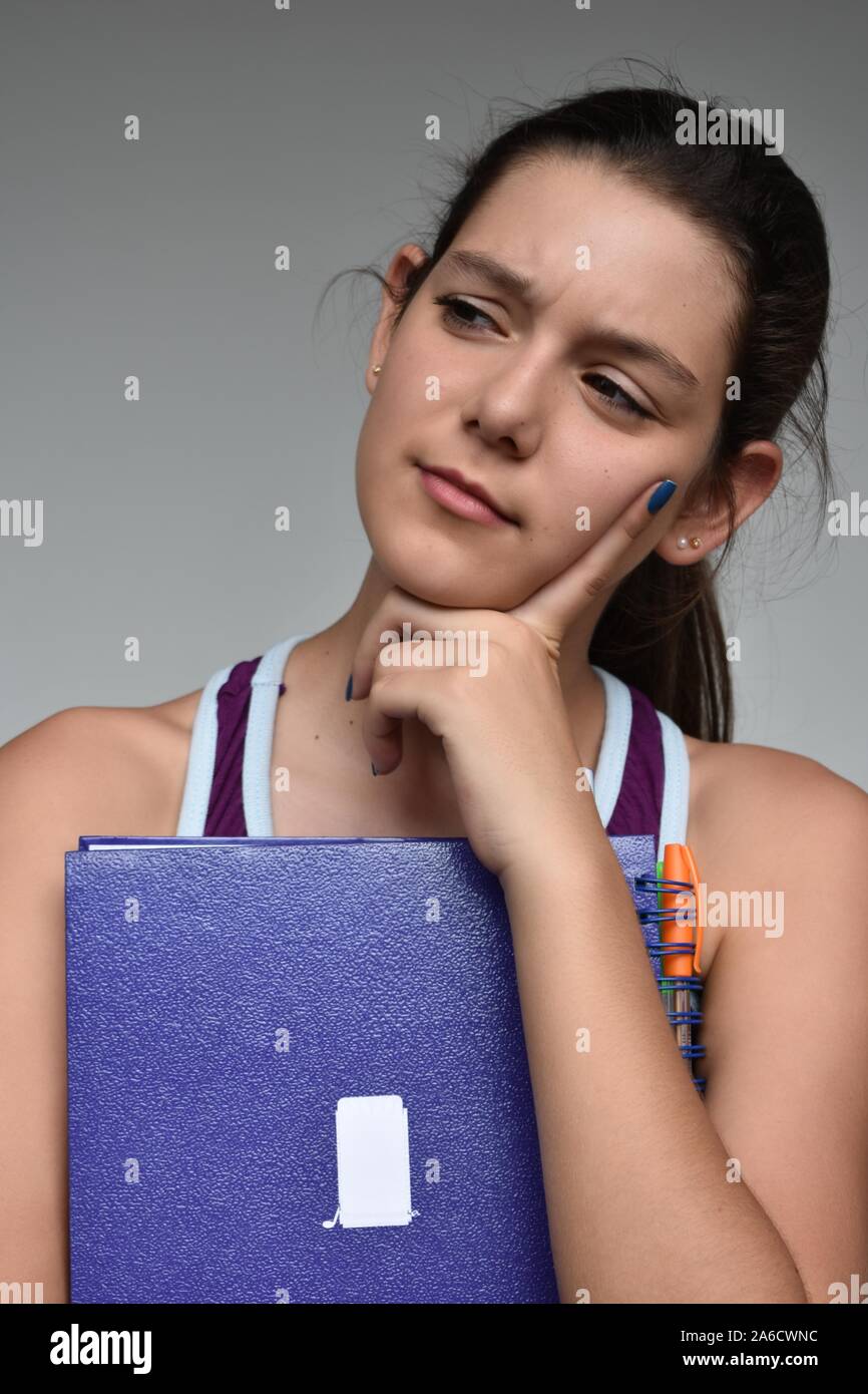 Female Student Making A Decision Stock Photo