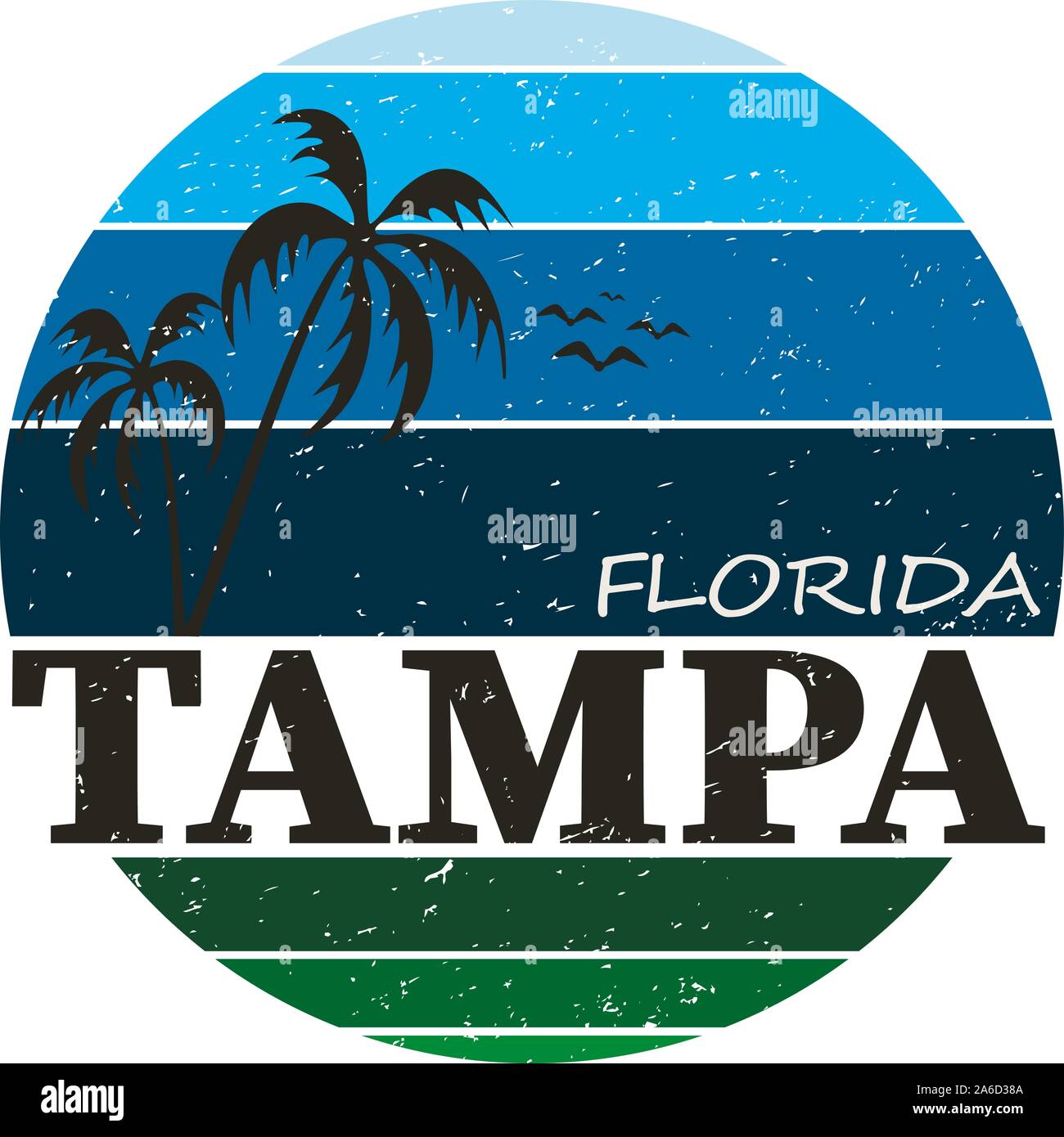 Tampa city travel destination. vector shirt logo Stock Vector Image ...