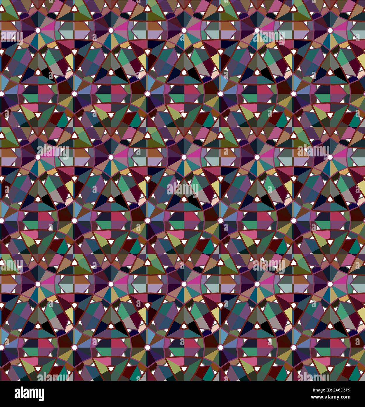 Seamless vector pattern in geometric ornamental style Stock Vector ...