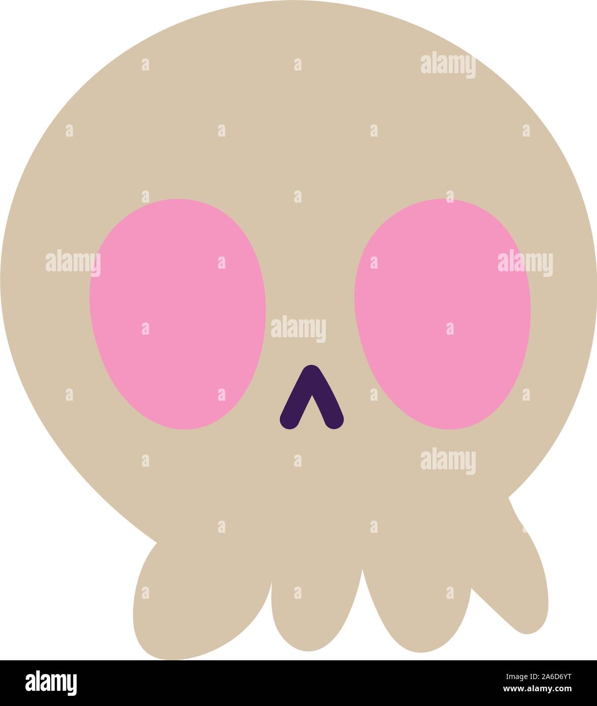 happy halloween celebration scary skull cartoon vector illustration ...