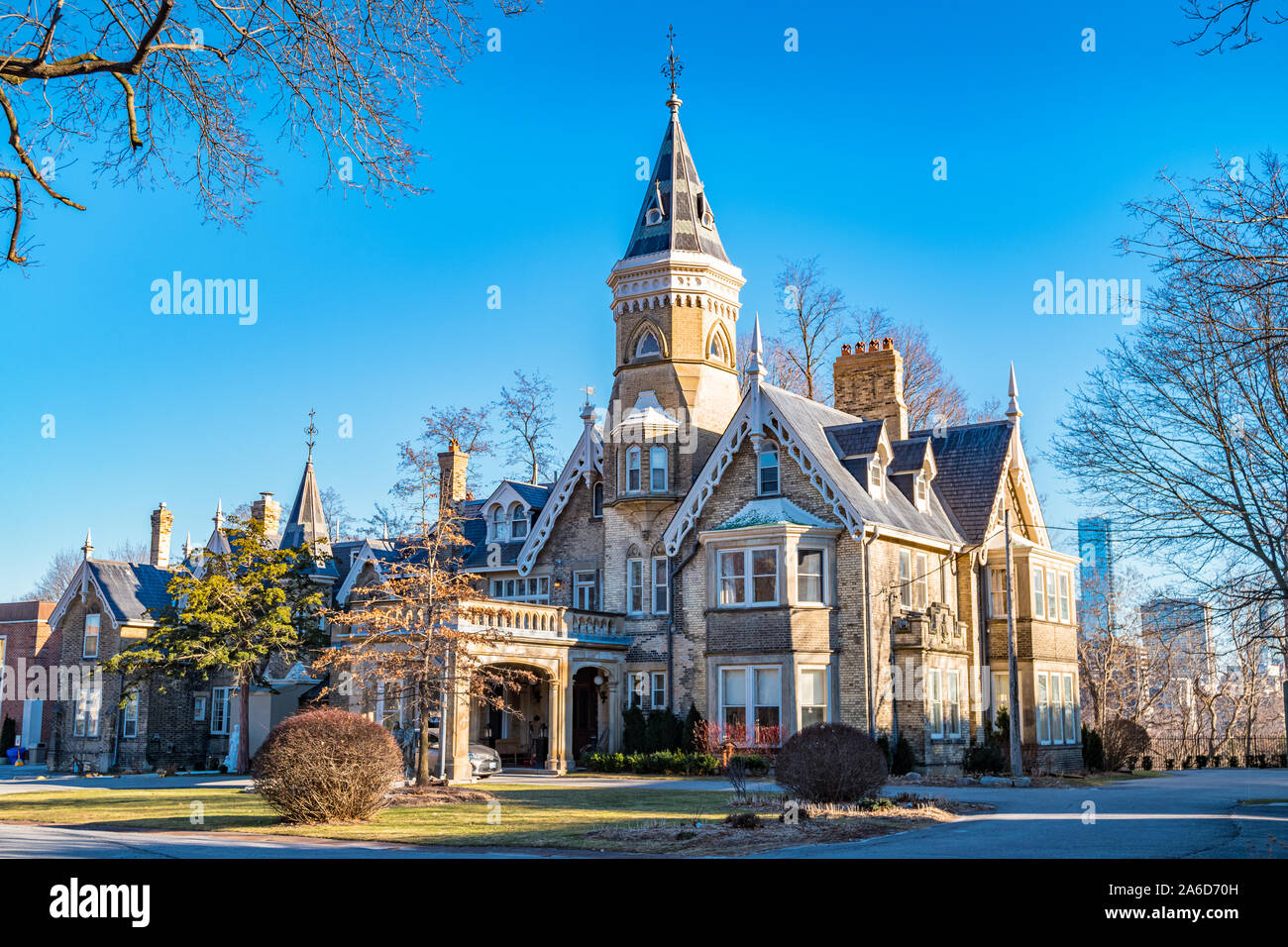 The Oaklands mansion at De La Salle College a private Catholic school in Toronto, Canada Stock Photo