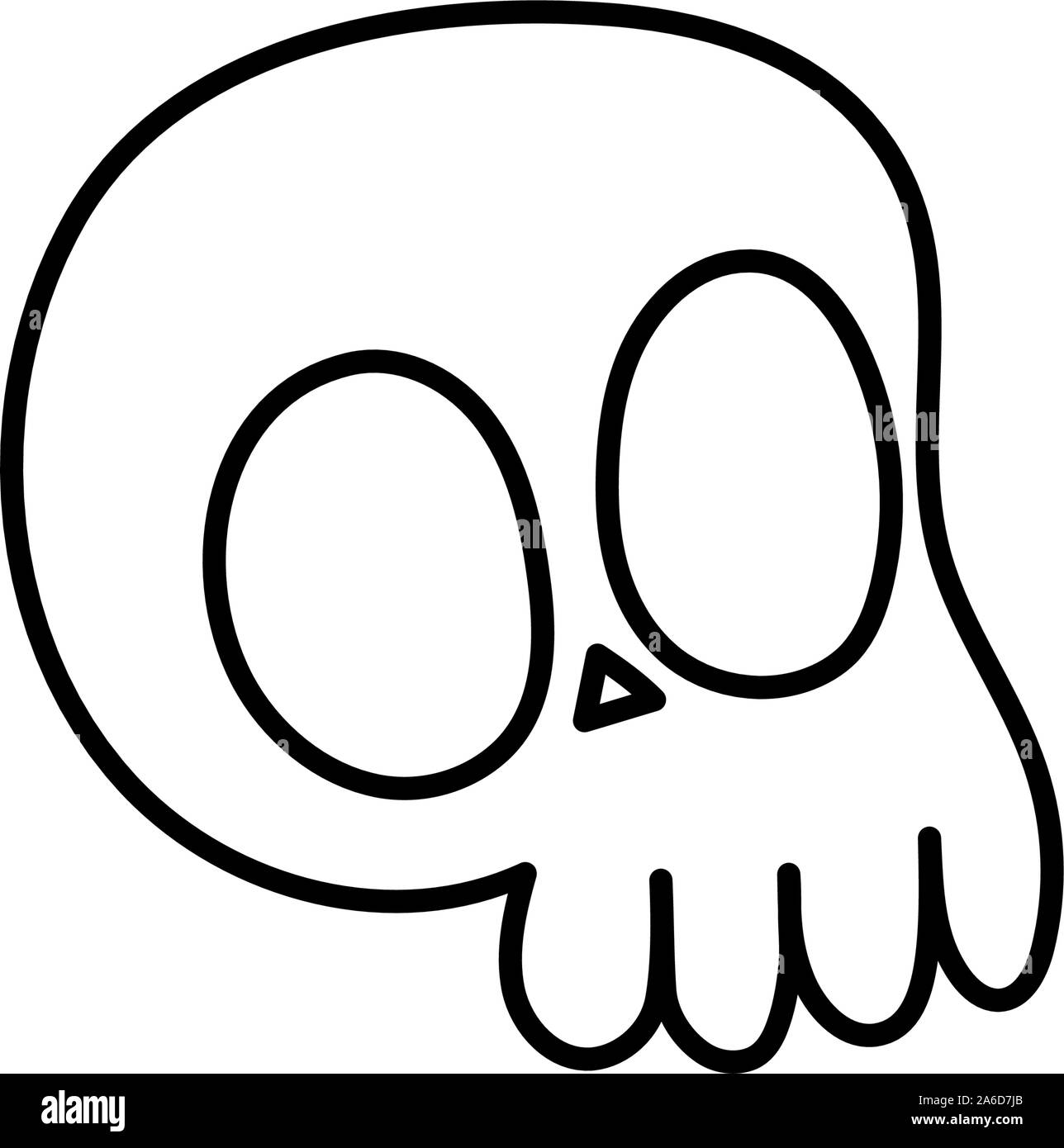 happy halloween celebration scary skull cartoon vector illustration ...