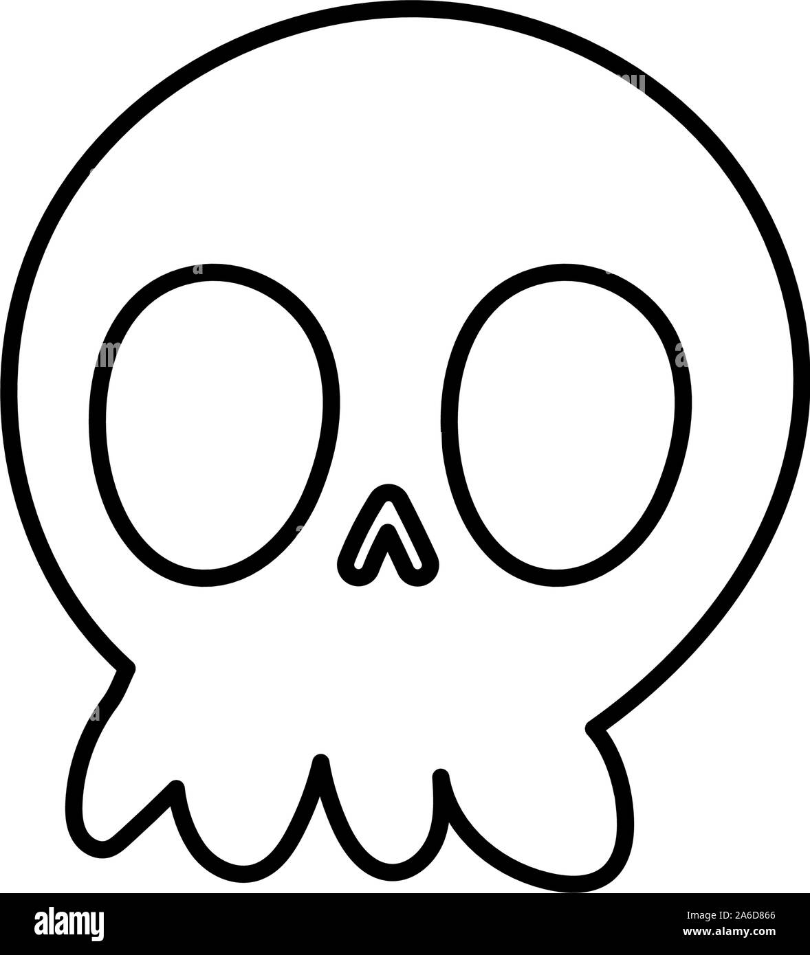 happy halloween celebration scary skull cartoon vector illustration ...