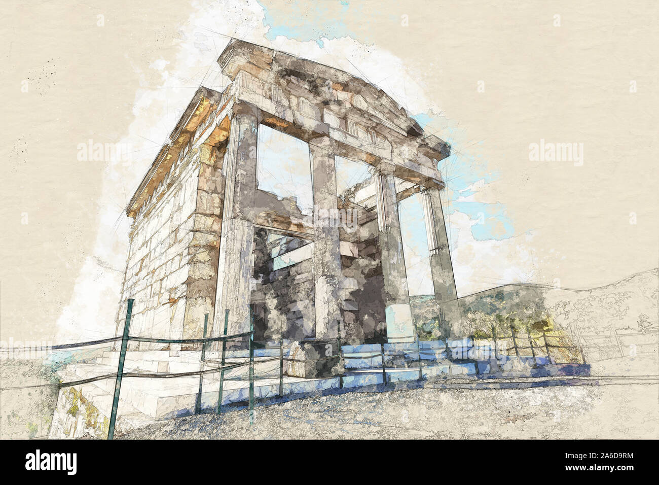 images Easy Ancient Ruins Drawing https www alamy com ruins of ancient city of messina peloponnese january 2017 image330978024 html