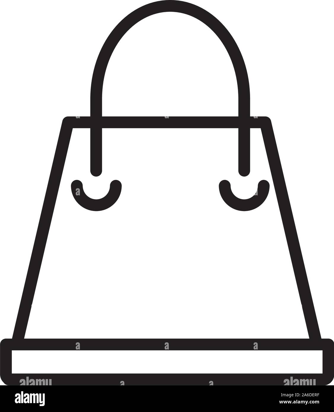 shopping bag delivery icon vector illustration thick line Stock Vector ...
