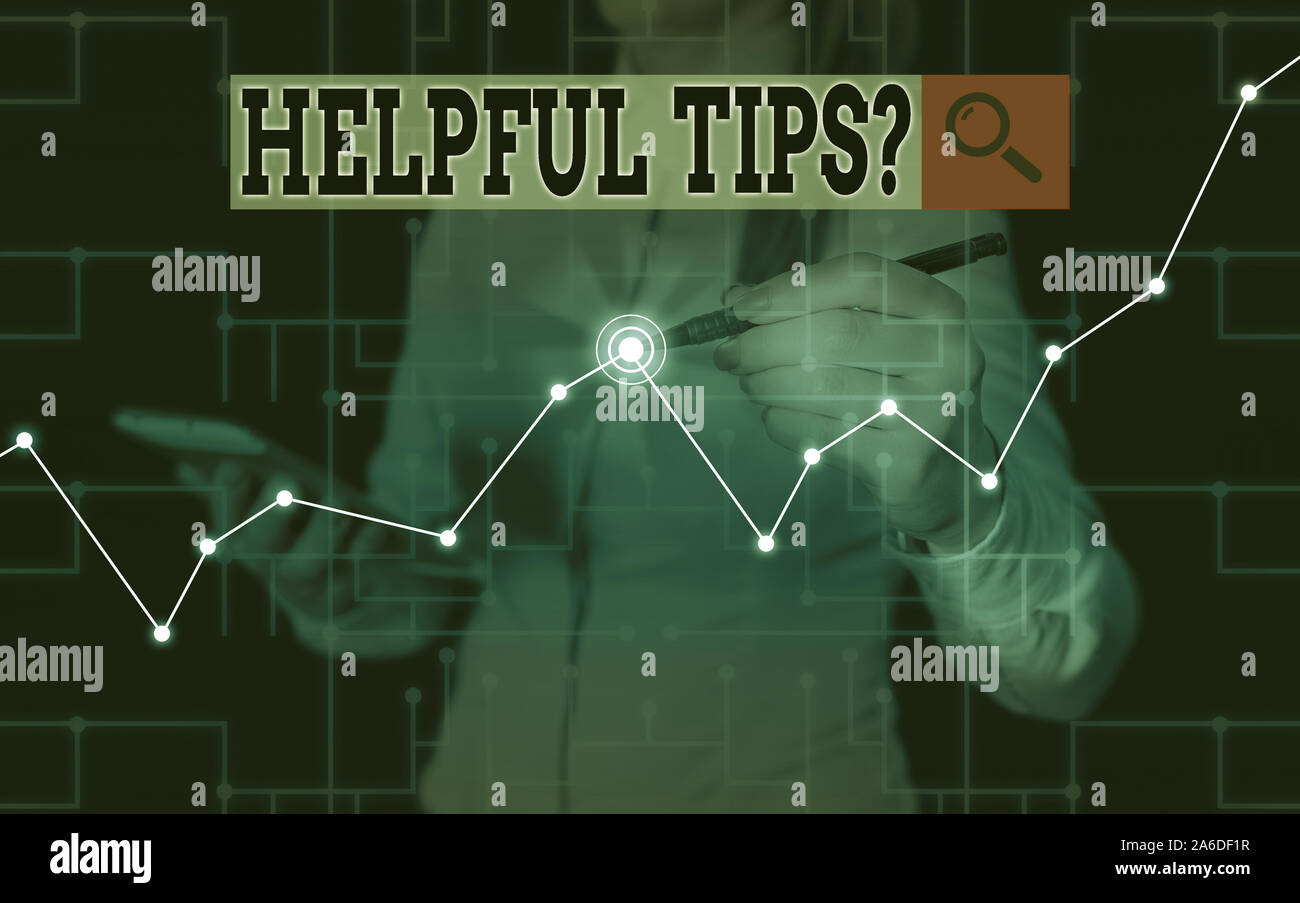 Word writing text Helpful Tips Question. Business photo showcasing ...