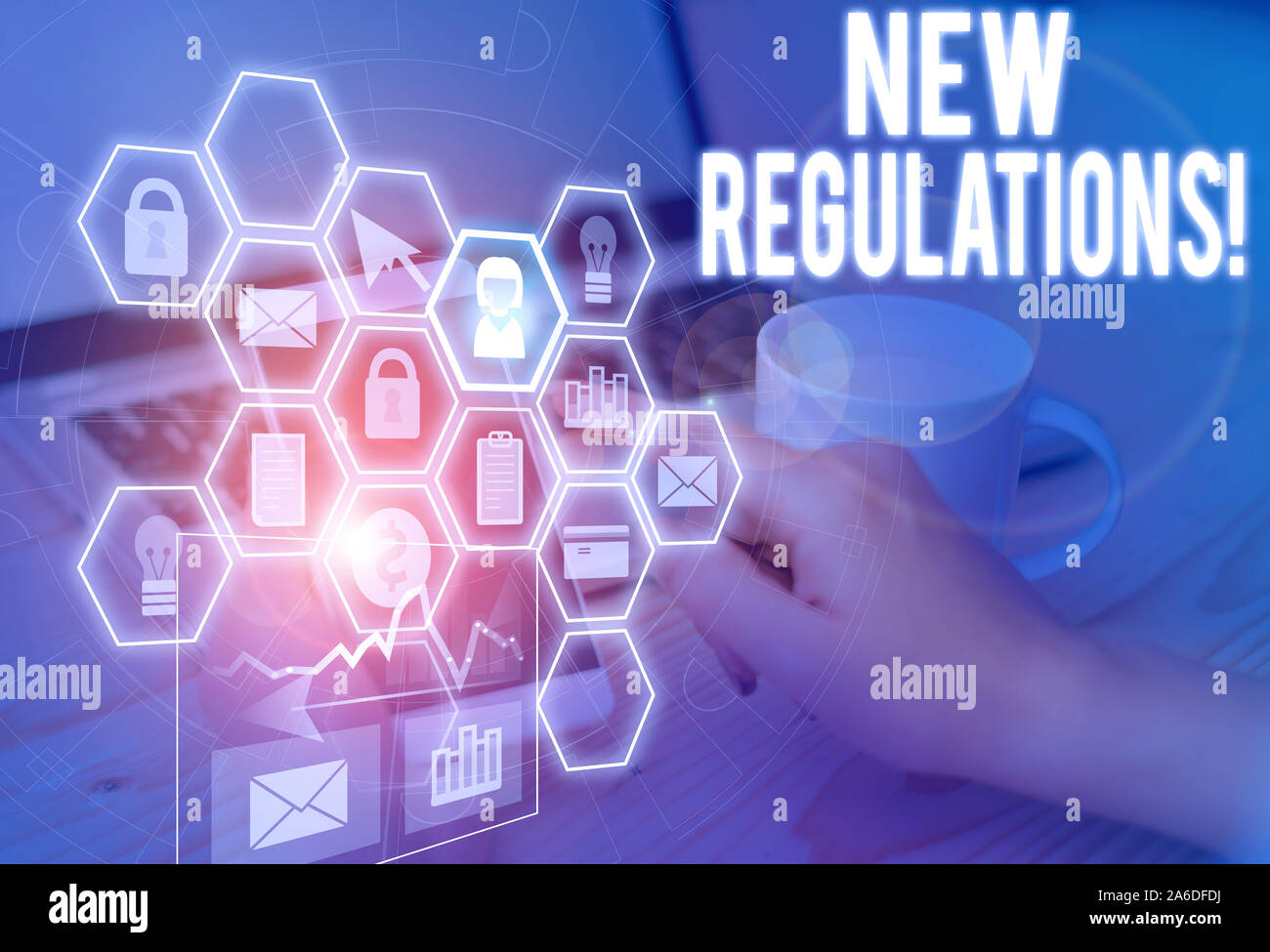 Text sign showing New Regulations. Business photo text rules made ...