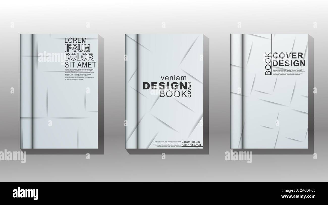 Vector collection of book covers with white shadow boxes Stock Vector