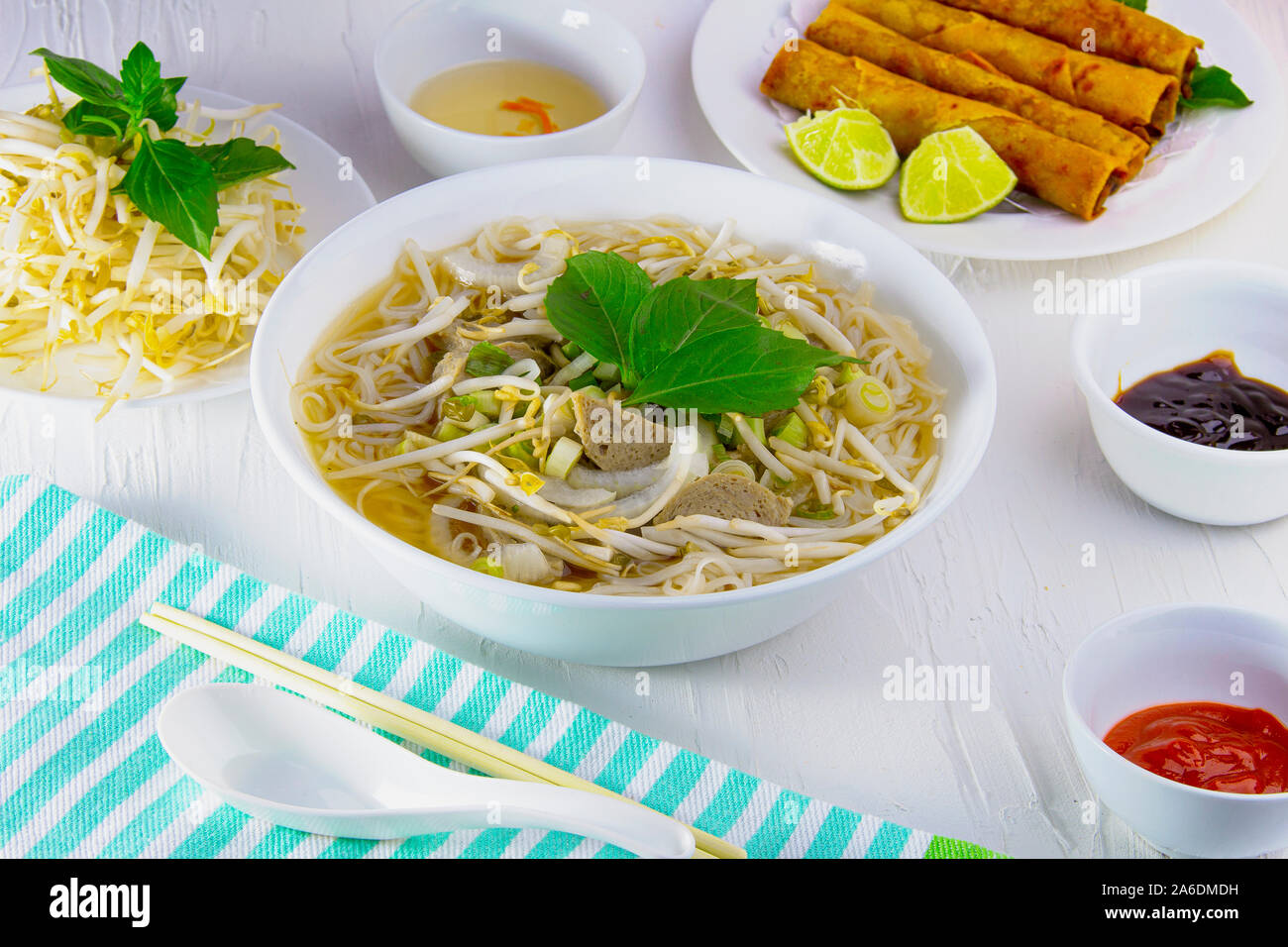 A Pho Vietnamese food noodle soup Stock Photo