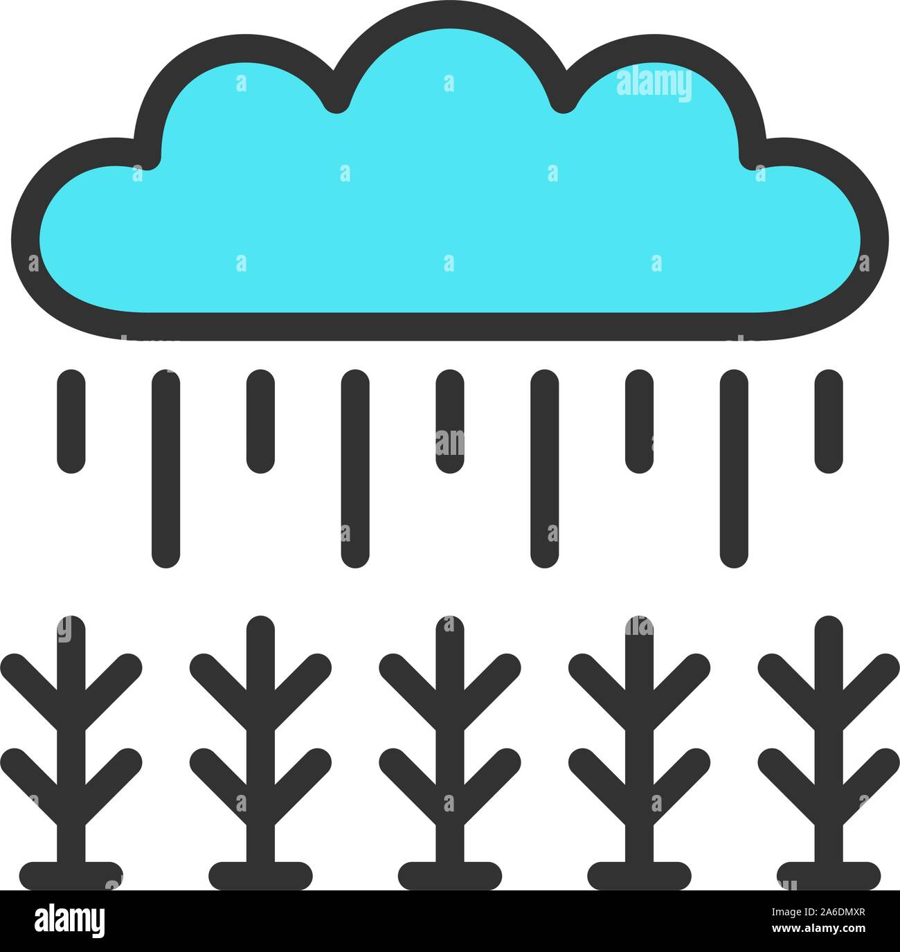 Grass farmland tree line Stock Vector Images - Alamy