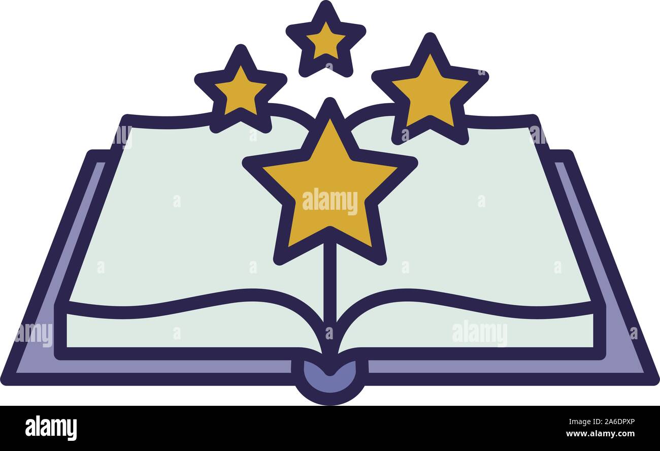 education text book open with stars Stock Vector Image & Art - Alamy