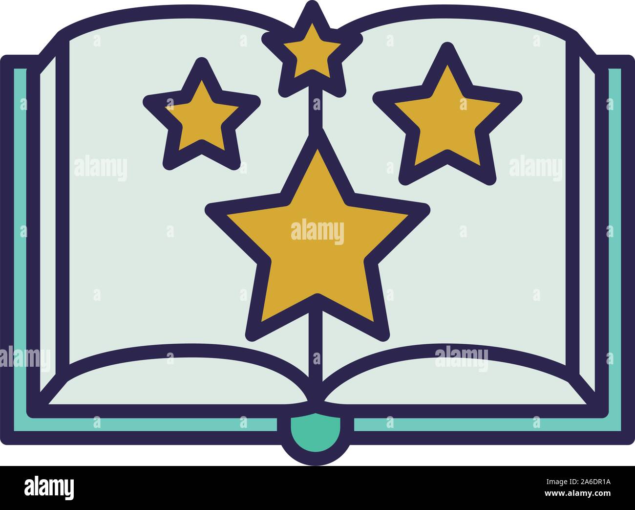 education text book open with stars Stock Vector Image & Art - Alamy