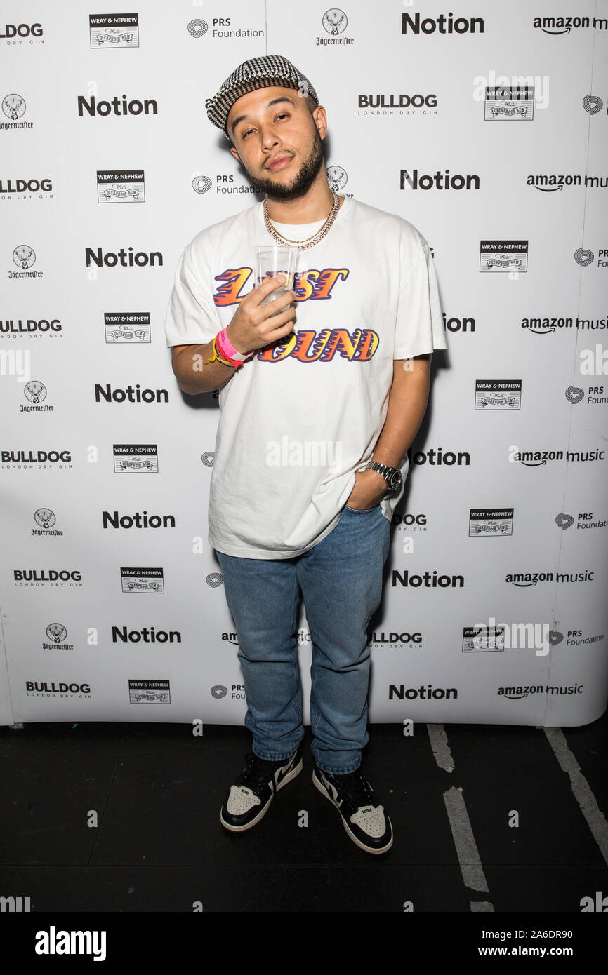 London, UK. 25th Oct, 2019. Jax Jones attends the Notion Magazine and Bulldog Gin as it celebrates 85 issues and 15 years of music at Troxy in London. Credit: SOPA Images Limited/Alamy Live News Stock Photo