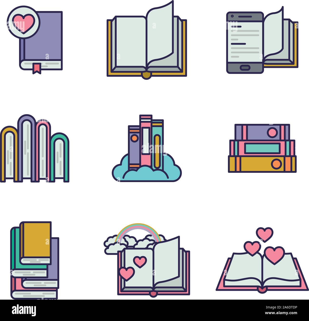Book With Text Vector Books book open library educational stack pile knowledge Stock Vector ...