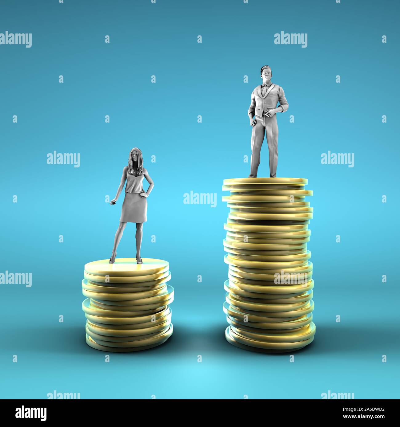 Gender Pay Gap with Woman Being Paid Less Stock Photo Alamy