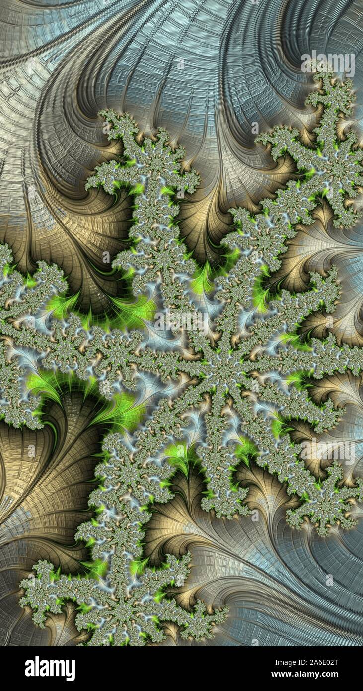Artfully 3D rendering fractal, fanciful abstract illustration and ...