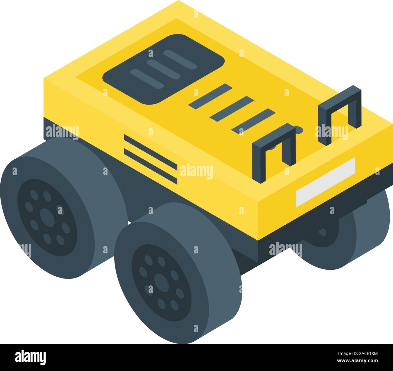 Smart farming robot icon, isometric style Stock Vector