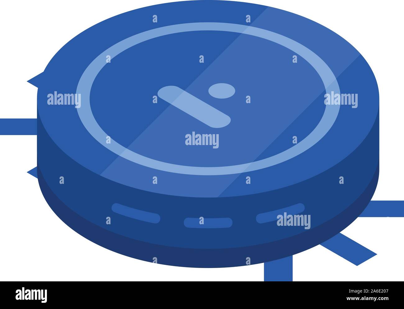 Robot vacuum cleaner icon, isometric style Stock Vector