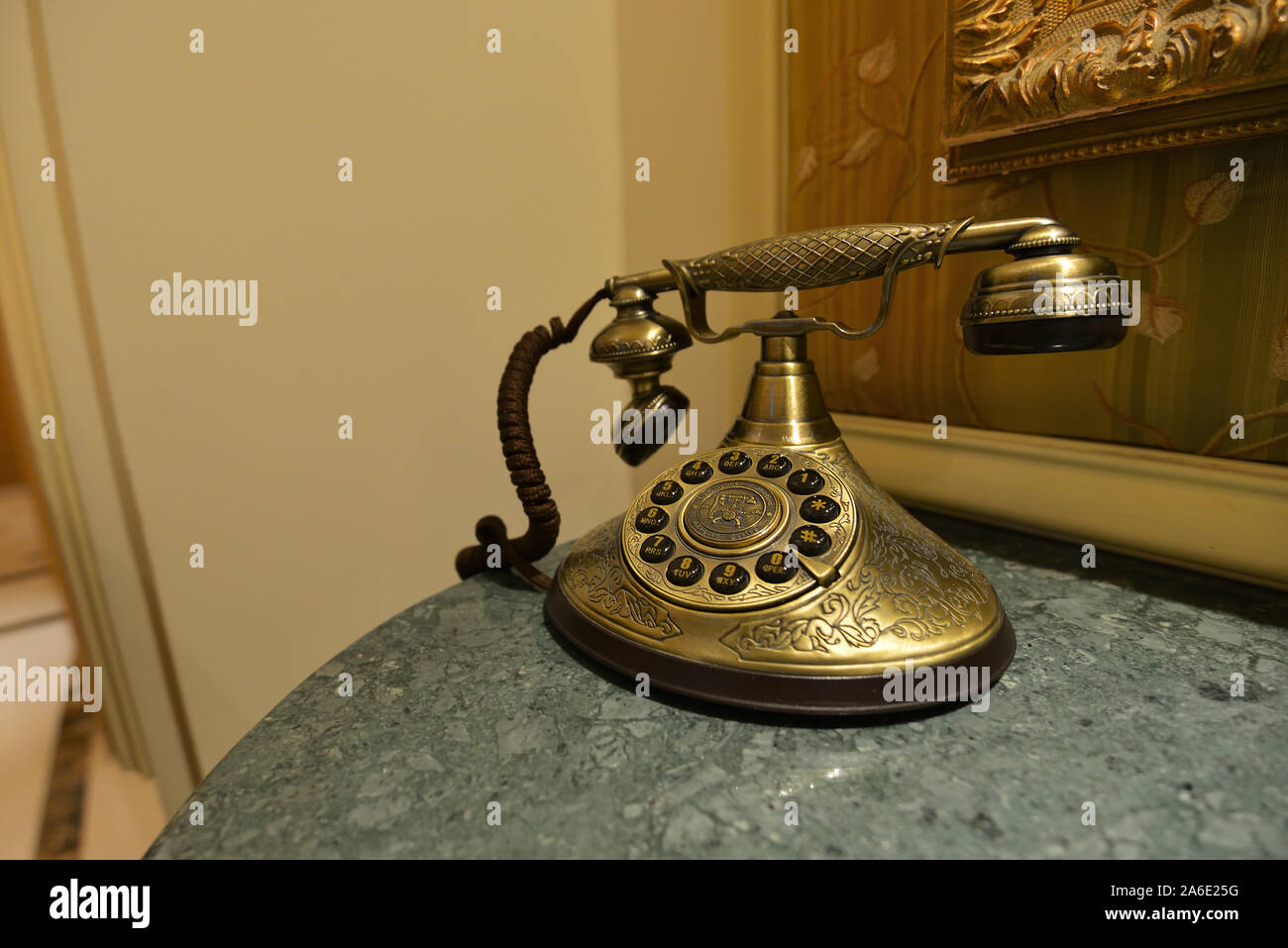 Vintage telephone Stock Photo
