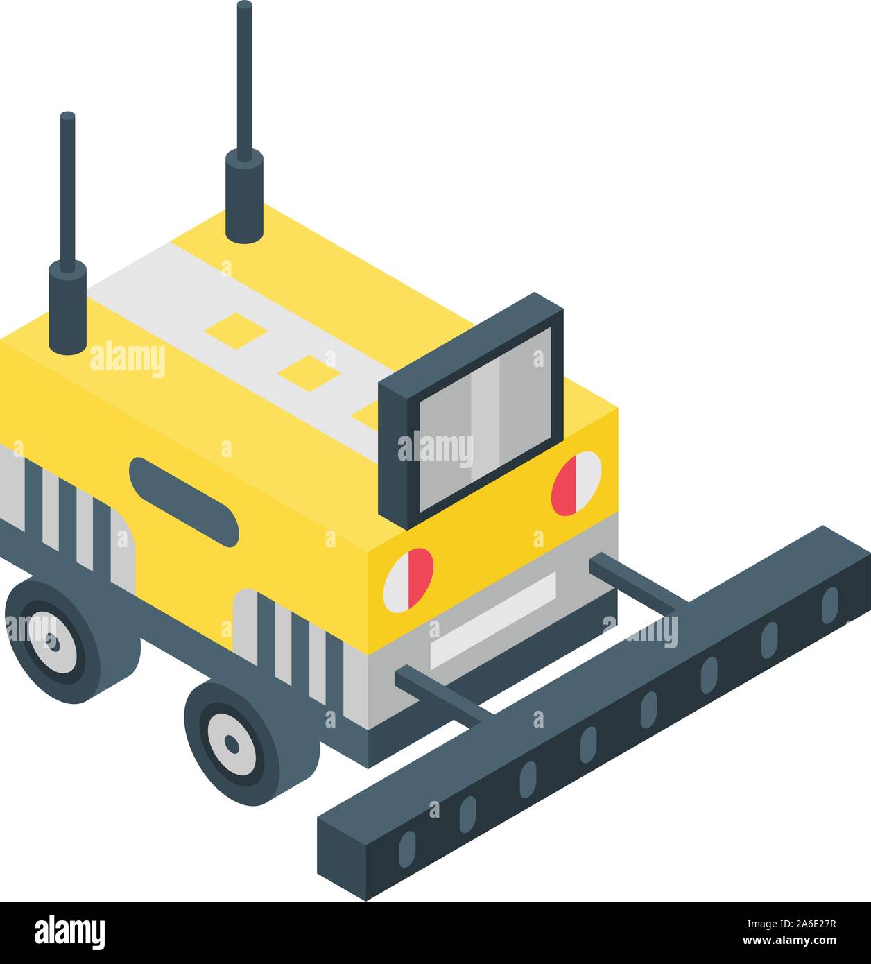 Farmer robot icon, isometric style Stock Vector