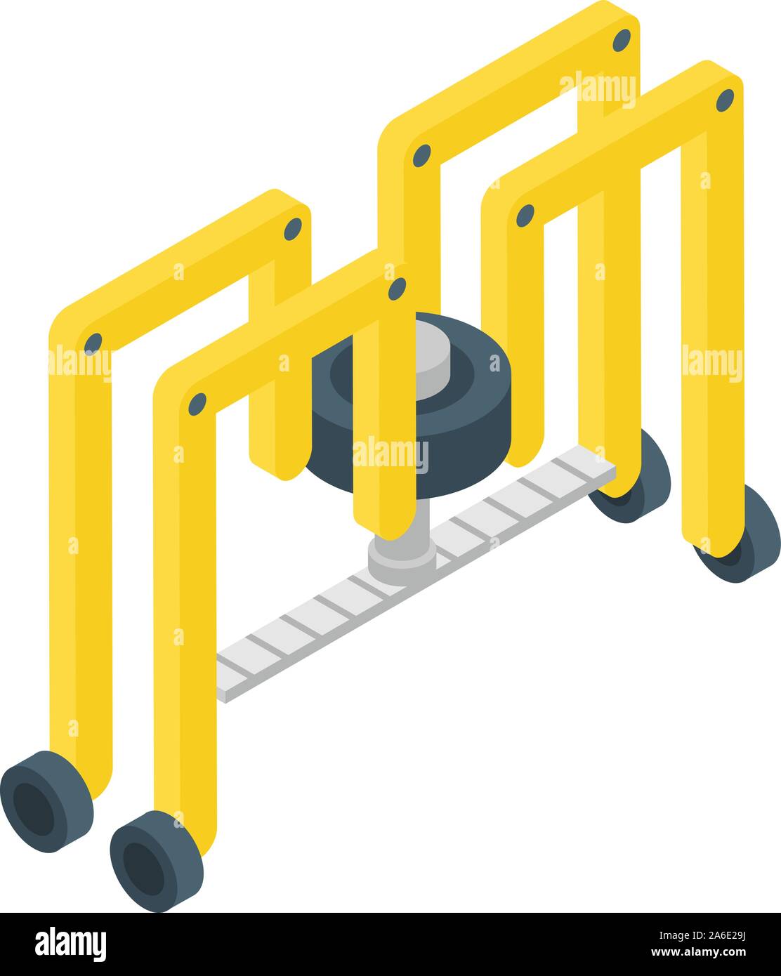 Precision farm robot icon, isometric style Stock Vector