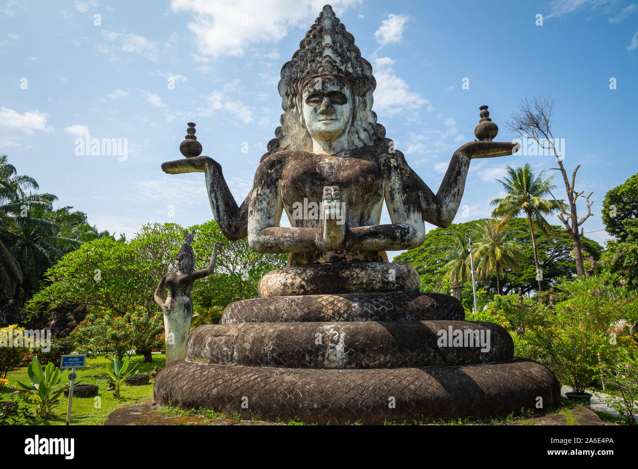 Buddha park Xieng Khouane in Vientiane, Laos. Famous travel tourist