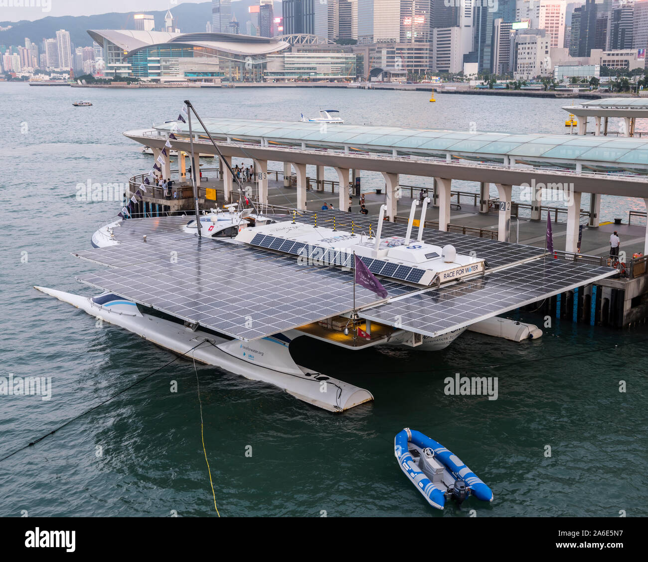 The RACE FOR WATER catamaran, the first 100 self sufficient solar