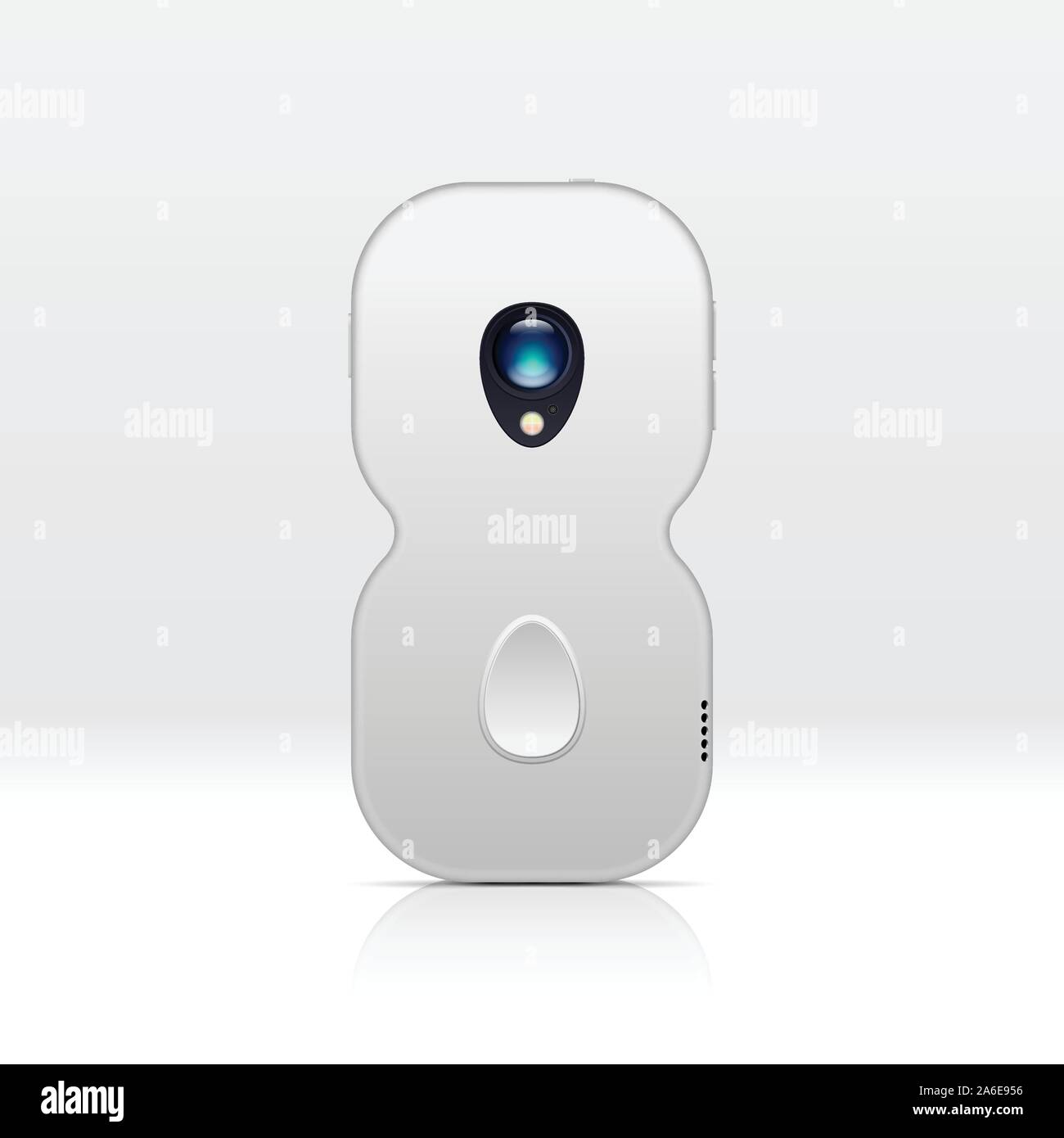 8 digit shaped smartphone for illustrating unknown new design versions ...
