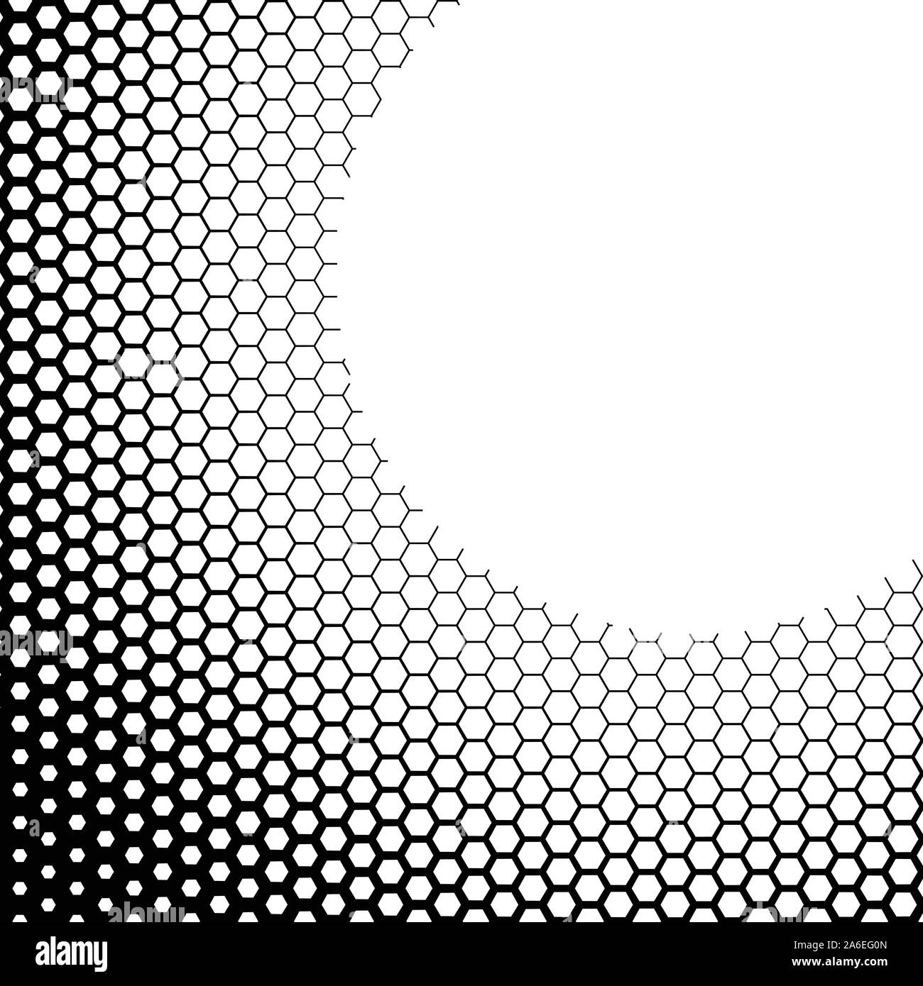 Background with gradient of black and white hexagons Stock Vector Image ...