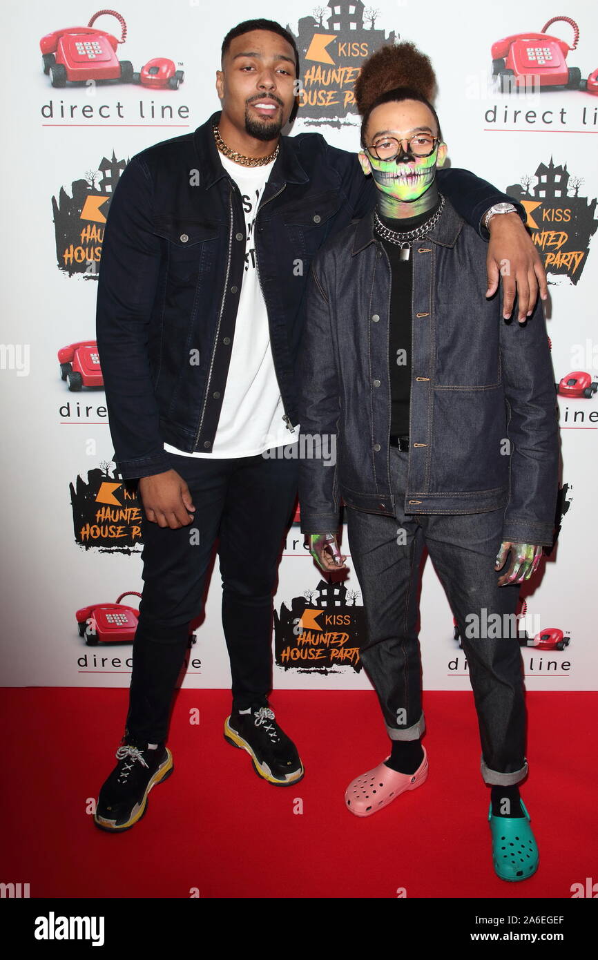 Jordan Banjo and Perri Kiely at the KISS Haunted House Party at the SSE