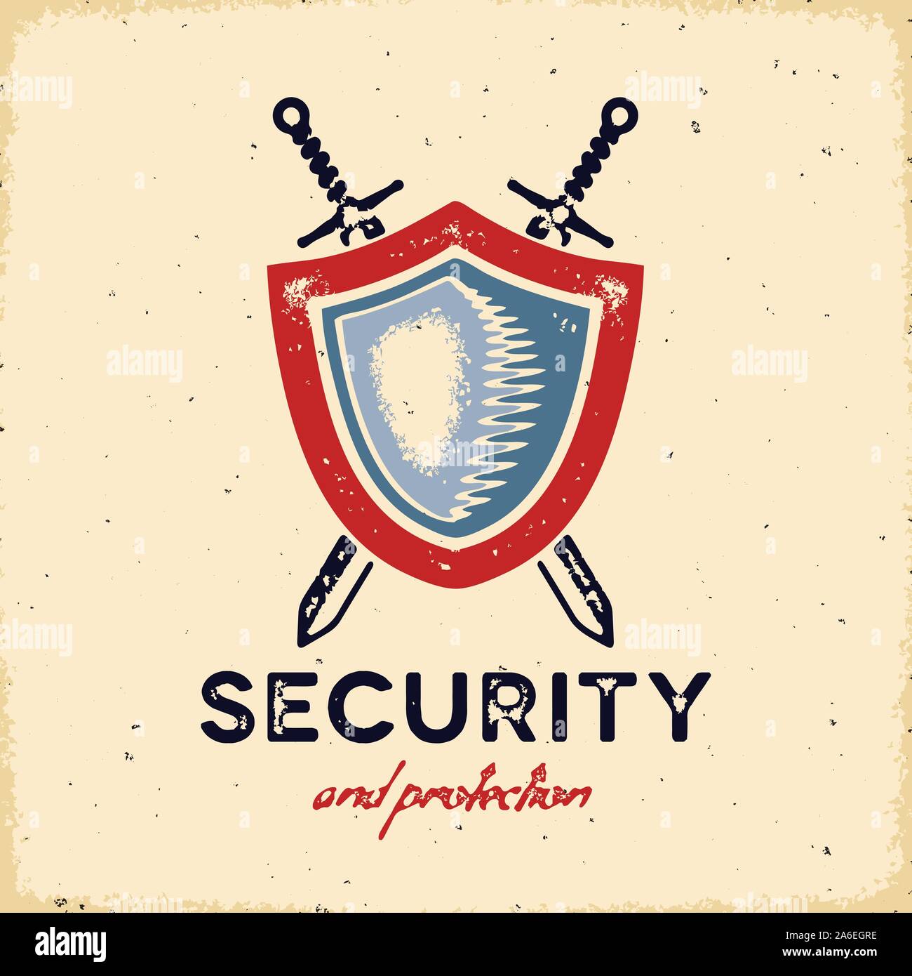 Crossed swords with a shield hi-res stock photography and images - Alamy