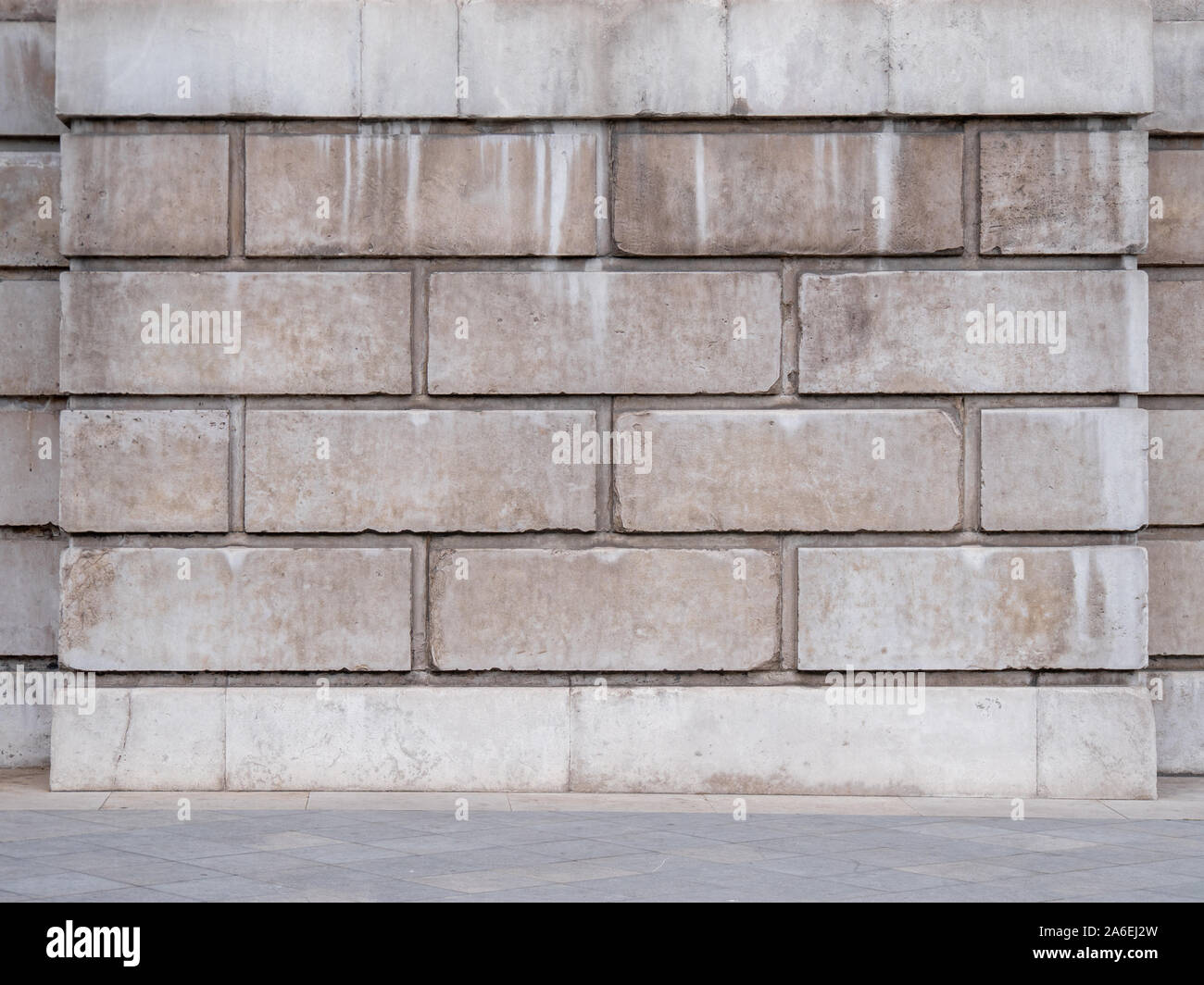 White brick wall background with copy space Stock Photo - Alamy